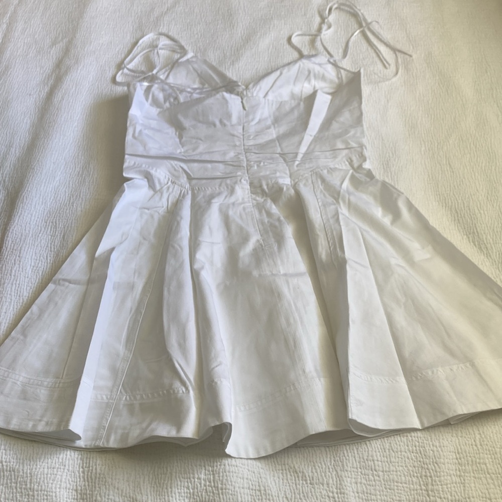 Zara White Spaghetti Strap Sundress for Weddings - Picture 2 of 4
